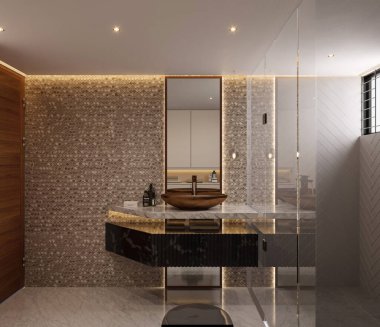 Modern ve şık banyo