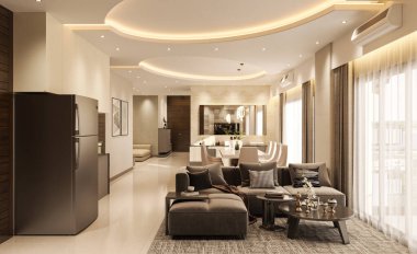 Lüks Yaşam Rahatlamak ve Eğlenmek için Üst Düzey Bir Alan Oluşturuyor