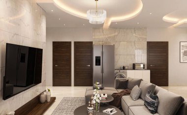 Oturma Odası Tasarımı Alan ve Fonksiyonelliği Büyütme Numaraları