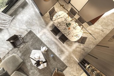 Kanepeli modern oturma odası