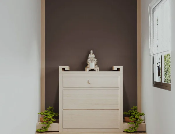 Tiny Buddhist Temple For Home with Natural Concept