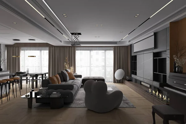 Living Room Interior Design Better Smart Lifestyle — Stock Photo, Image