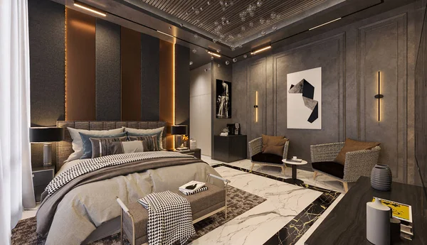 Genießen Sie Luxus Verwandeln Sie Ihr Schlafzimmer Mit Diesen Interior — Stockfoto
