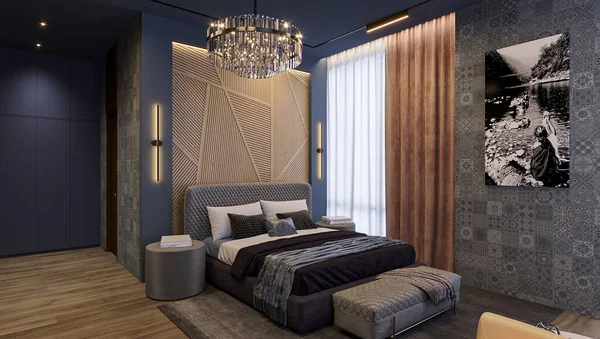 Deluxe Zimmer Verwandeln Sie Ihr Schlafzimmer Ein Luxuriöses Refugium Luxus — Stockfoto