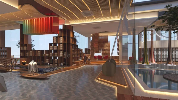 Een Glimp Van Grandeur Luxury Mall Interior Design Bij Shopping — Stockfoto