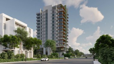 Dikey Mucizeler Çok Katlı Bina Tasarımları 3B Render