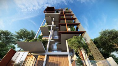 Lüks Konut Komplekslerinin Şehir Oasis 3D Sunumları