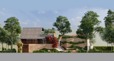 Çağdaş Dublex Apartmanlarının Çift Boyutlu Tasarımları