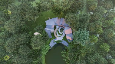 Modern Duplex Apartmanlarının İki Evinin Dış Tasarımı