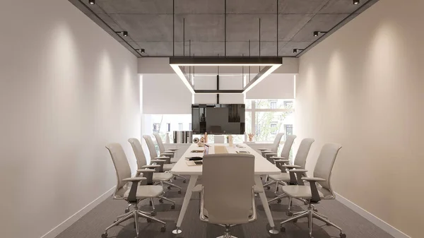 Serene Meeting Room Designs Promoting Focus Collaboration — Stock Photo, Image