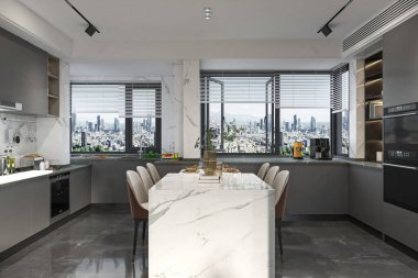 Yemek Alanınızın Lüks İç Tasarımı Özel Tahta Masa ve Sandalyelerle Değiştiriliyor