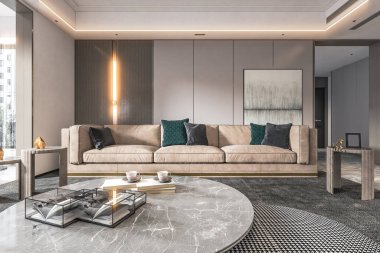 Modern Oturma Odası Tasarımı Minimalizmi Gösterişli Görünüm İçin Kullanılıyor