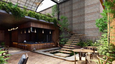 Boş Tablo Her Olay İçin Çok Yönlü Restoran İçi Tasarımı