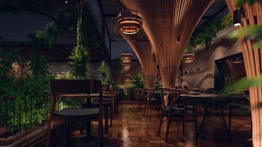 Restoran İç Tasarımında Estetik Uyum Dengeleme Dekoratif Elementleri