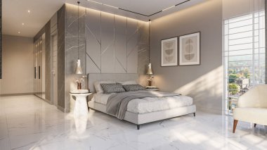 Lüks yatak odası iç tasarım fikirleri modern dekor ile