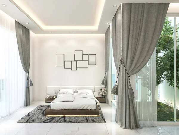 Modern Bedroom Bliss Idées Design Intérieur Pour Espace Élégant Élégant — Photo