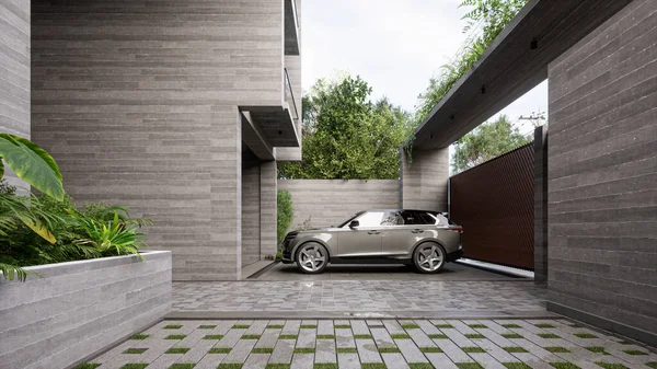 Inside the Garage Designing a Modern and Secure Car Parking Entry Lobby