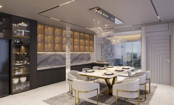 Jantar Luxo Com Dicas Orçamento Para Criar Look High End — Fotografia de Stock