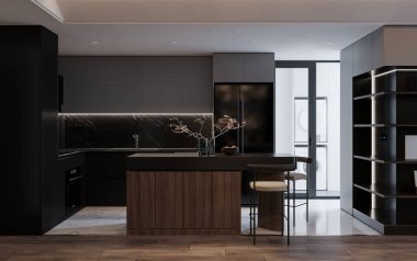 Akıllı Mutfak iç mimarisi, akıllı teknoloji, 3D görüntüleme