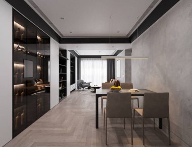 Yemek yerindeki yemeğin yanındaki duvara iliştirilmiş küçük bir ayna çubuğu.