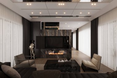 Televizyon rahatlatıcı ve ferah bir oturma odasının en önemli parçasıdır. Ev sineması için mükemmeldir..