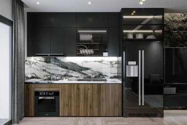 Modern Teknolojinin Kullanıldığı Mutfaktan Görünüm