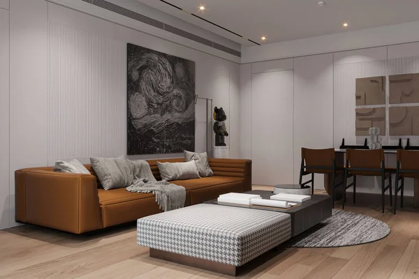 Modern Living Room. Contemporary Interior Design Background