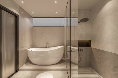 Banyo tasarımı Modern ve Çatı katı - 3B