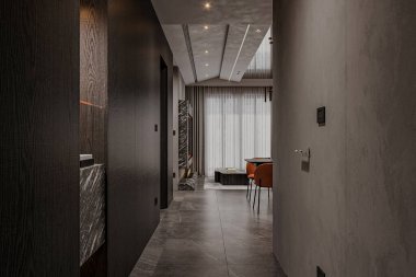 Modern mutfak ve açık alan manzarası