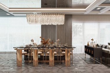 Yeni Modern Tatil İçi Mutfak ve Yemek Odası