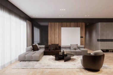 Modern Lüks Mobilyalı ve Konforlu Oturma Odası