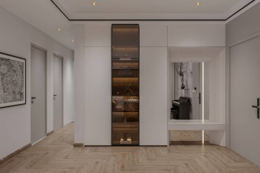 Modern Minimalist Salon Şık Görünüm ve Ahşap Döşeme