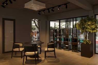 Camdan Pencereli ve Konforlu Oturaklı Modern Salon