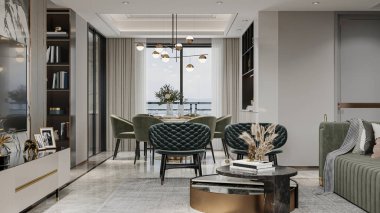 Modern bir oturma odası iç mimarisi çağdaş bir şekilde tasarlandı. Modern bir oturma odası iç mimarisi modern bir tarzda tasarlandı..