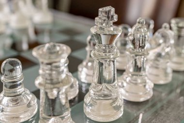 Satranç tahtası oyunu. Satranç taşları. iş stratejisi kavramı.