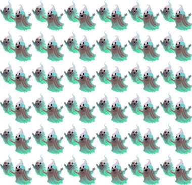  Cadılar Bayramı mutlu hayaletleri tekrarlayan desen