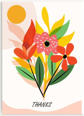 Çiçekli düğün kartları, davetiye şablonu yaprakları ve çiçek vektörü..