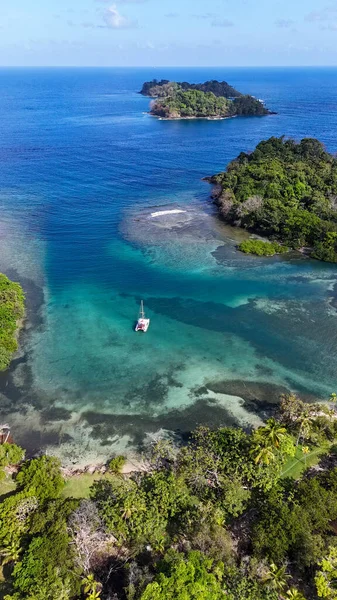 stock image Drone views of a paradise beach and jungle