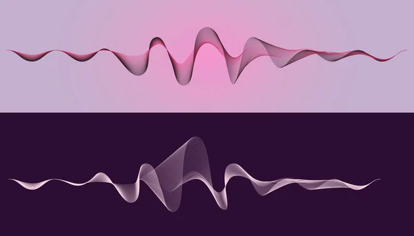 Afbeelding Van Muzikale Equalizer Donkere Lichte Achtergronden Abstract Audiogolven Frequentietechnologie — Stockvector