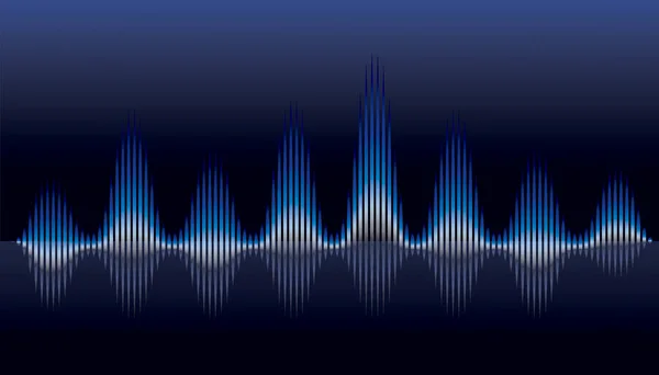 Ecualizador Música Sobre Fondo Negro Soundwave Tecnología Ecualizador Audio Ilustración — Vector de stock