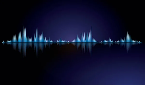 Muziekequalizer Zwarte Achtergrond Geluidsgolf Audio Equalizer Technologie Bewerkbare Abstracte Illustratie — Stockvector