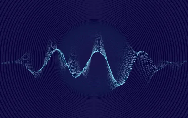 Color Sound Wave Donkere Achtergrond Technologie Aardbevingsgolf Diagram Concept Ontwerp — Stockvector