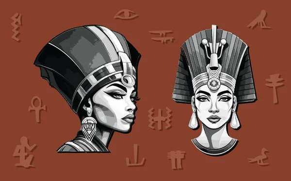 Grunge kolajı, Nefertiti 'nin hükümdarlığının unsurları: Antik Mısır' ın görkemli 18. Hanedanlığında bir yolculuk, poster, dergi ve web içeriği için ideal.