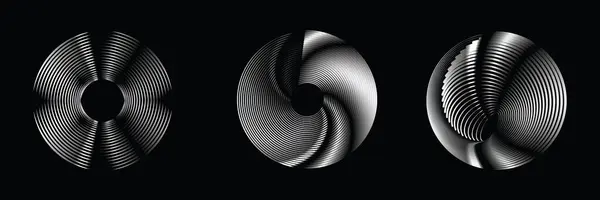 Zarif daireler, sanat deco çerçeveler ve soyut geometrik tasarım şablonları, klasik gümüş dokunmatik cazibe ile lüks bir doğrusal süsleme, markalaşma, dekorasyon, logo ve simge için kullanılır