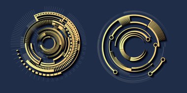 Geniş renkli çeşitli şekiller, bukleler ve karalama nesneleri. Bir geometrik soyut modern minimalist vektör çizimi