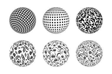 Grunge yuvarlak şekillerde kaşınır, küreler üzerinde sıkıntılı bir etki yaratır. Tahıl monokrom tasarımını üst üste koy. Farklı yazdırma ürünleri için modern arka plan. Moda tasarım ögeleri