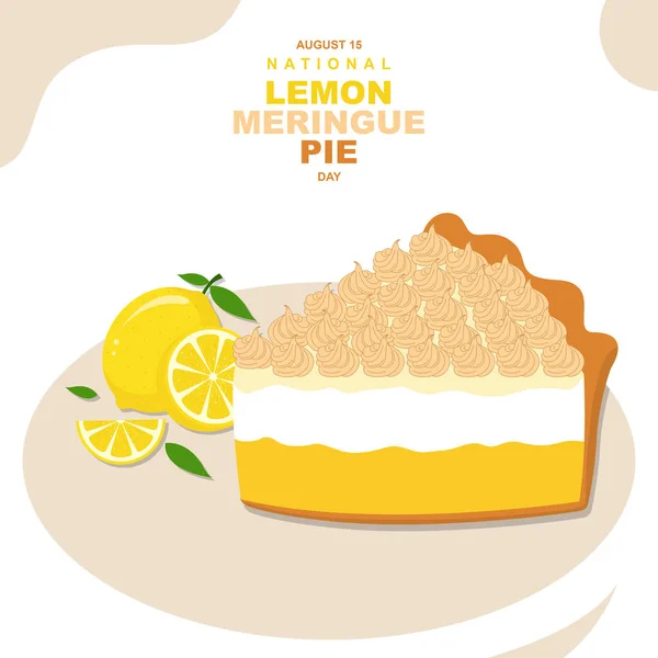 Skjær Lemon Meringue Pie Lemon Skjær Sitronvektor Bakgrunnen Abstrakt Til – stockvektor