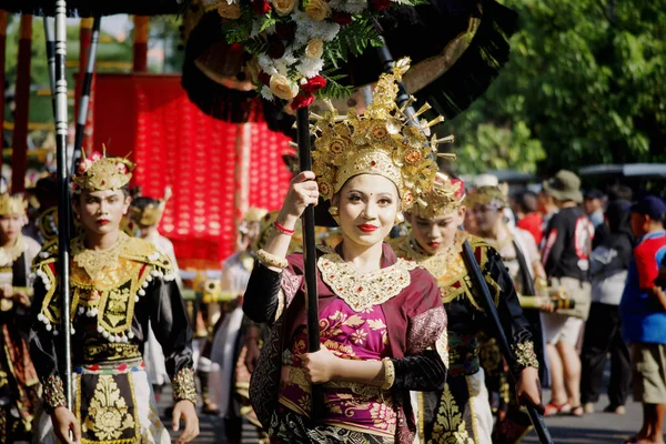 Denpasar Bali Indonesia Giugno 2023 Beautiful Women Wears Traditional Costume — Foto Stock