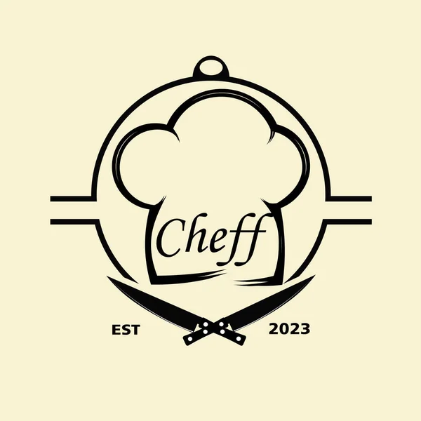 Cuchillo Chef Ilustración Del Vector Del Sombrero Puede Utilizar Para — Vector de stock