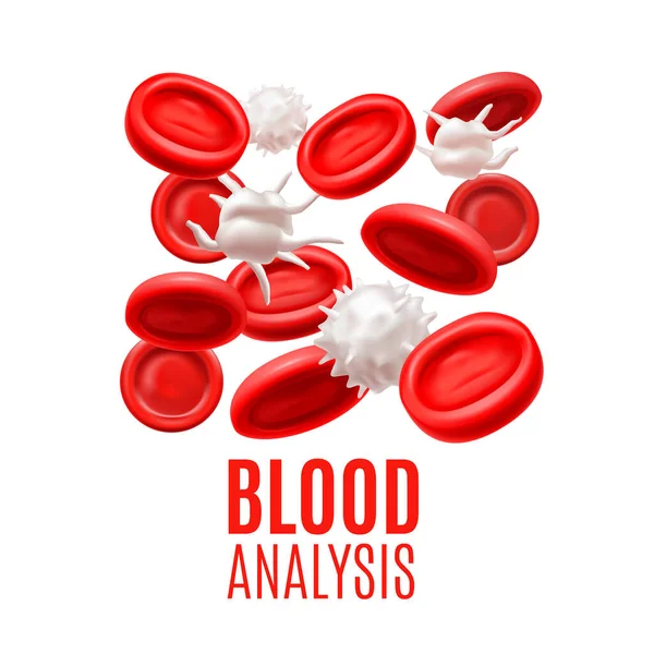 Leucócitos Célula Sangue Branco Estilo Realista Para Centro Médico Fliers —  Vetores de Stock